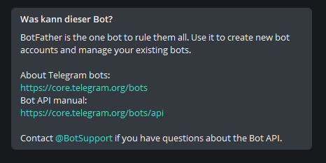 BotFather Features